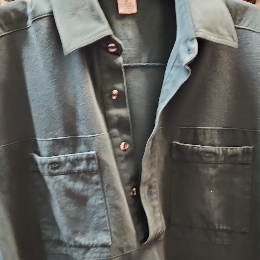 Norm Thompson Green Lightweight Shirt Jacket